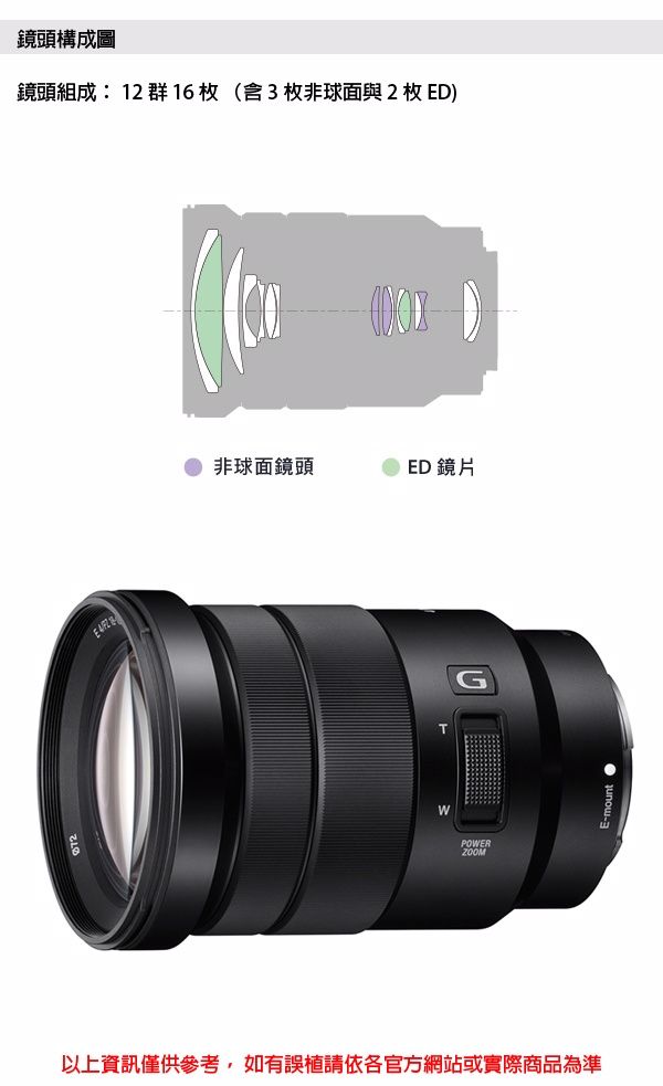 SONY E PZ 18-105mm F4 G OSS(公司貨) - PChome 24h購物