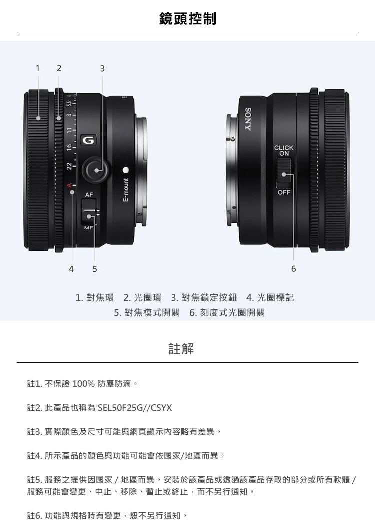 SONY FE 50mm F2.5 G SEL50F25G 鏡頭公司貨- PChome 24h購物