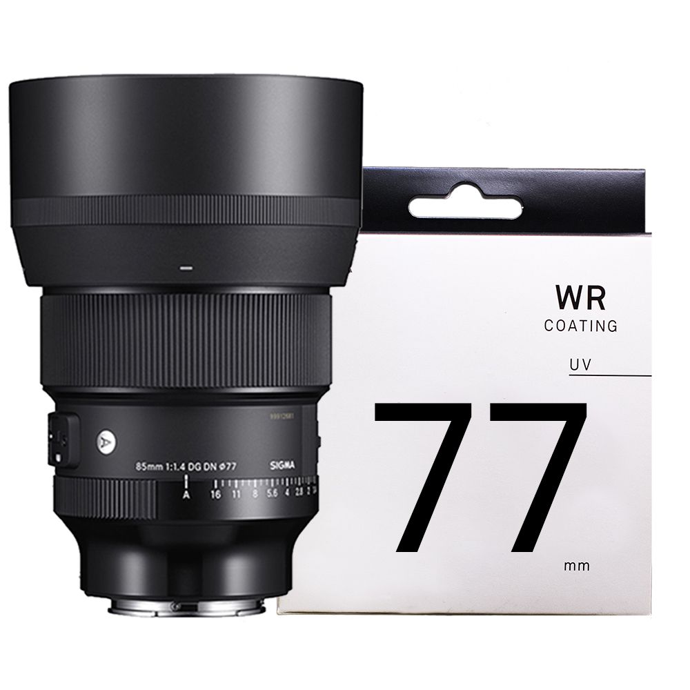 Sigma  85mm F1.4 DG DN Art 標準定焦鏡 +  WR UV FILTER 77mm UV保護鏡 (公司貨)