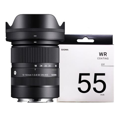 Sigma 18-50mm F2.8 DC DN For RF-Mount + WR UV 55mm (公司貨)