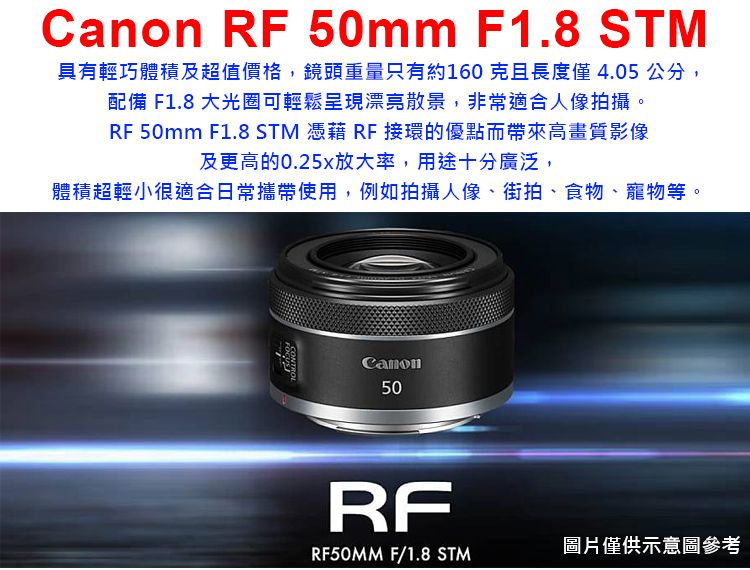 Canon RF 50mm F1.8 STM 鏡頭公司貨- PChome 24h購物