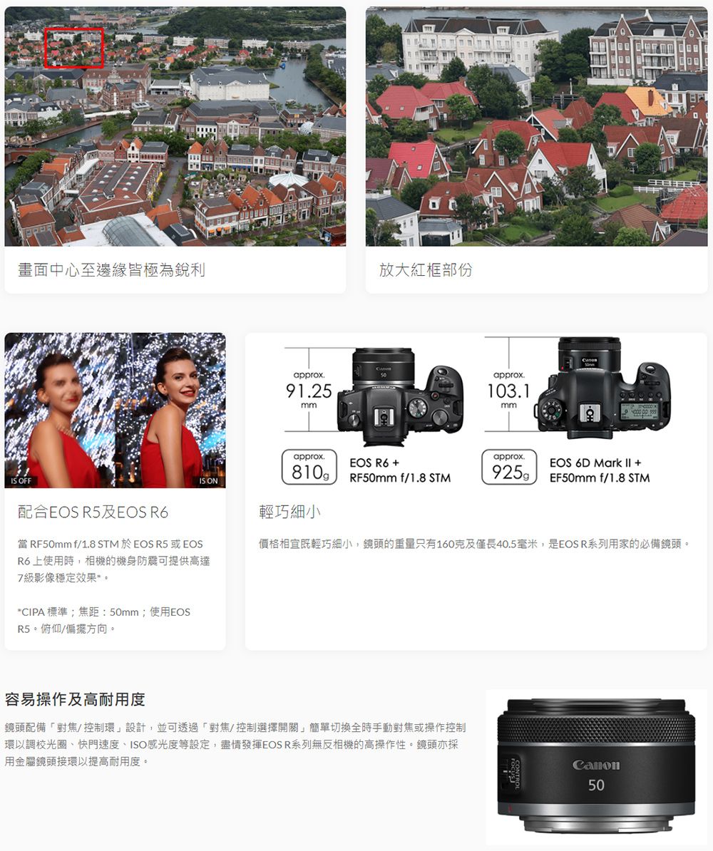 Canon RF 50mm f/1.8 STM 大光圈標準定焦鏡頭(平行輸入) PChome 24h購物