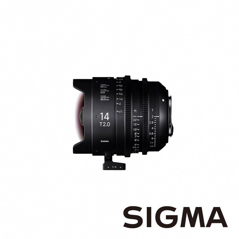 Sigma 適馬  FF High Speed Prime Line 14mm T2.0 全片幅高速定焦系列電影鏡頭 適用 E mount
