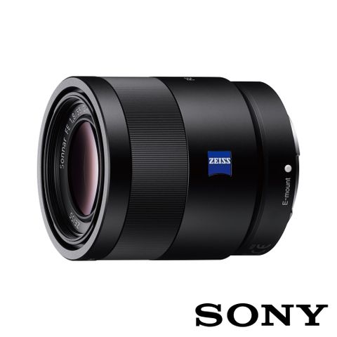 ▼大光圈 F1.8 鏡頭Sony Sonnar T* FE 55mm F1.8 ZA 全片幅 E接環標準定焦鏡頭 SEL55F18Z