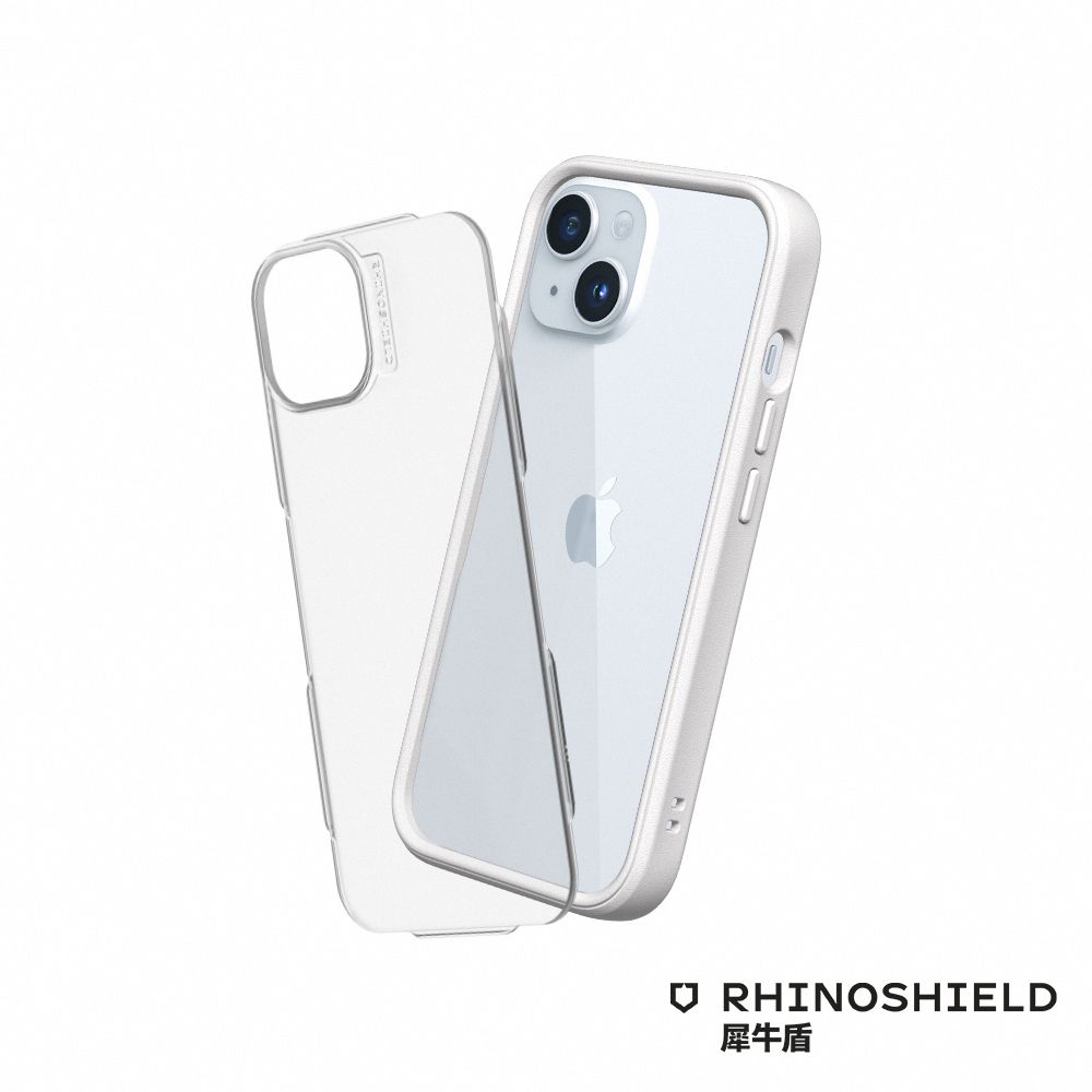 RHINOSHIELD 犀牛盾   iPhone 15 Mod NX 邊框背蓋兩用手機保護殼-白色