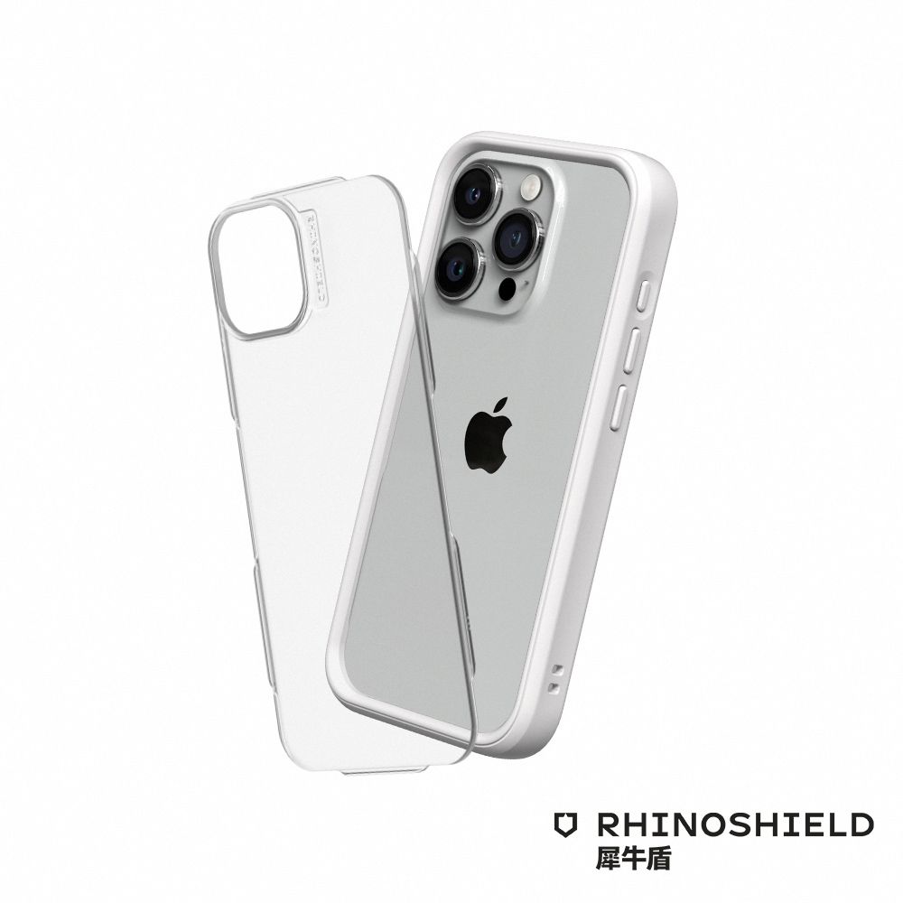 RHINOSHIELD 犀牛盾   iPhone 15 Pro Mod NX 邊框背蓋兩用手機保護殼-白色