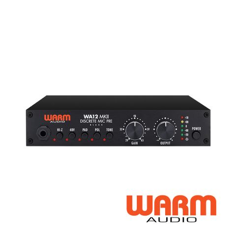 Warm Audio WA12 MKII 單軌 麥克風前級放大器-黑色 公司貨