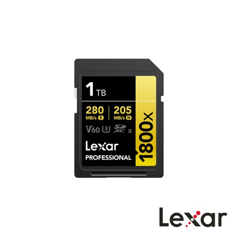 Lexar 雷克沙 Professional 1800x SDXC UHS-II 專業SD卡 1TB 公司貨