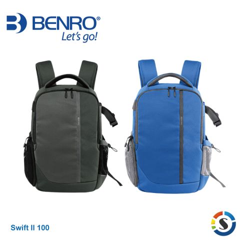 快速側取抓拍瞬間美景BENRO百諾 Swift II 100 雨燕雙肩攝影背包(深灰/湖藍)