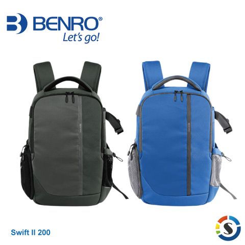 BENRO 百諾 Swift II 200 雨燕雙肩攝影背包(深灰/湖藍)