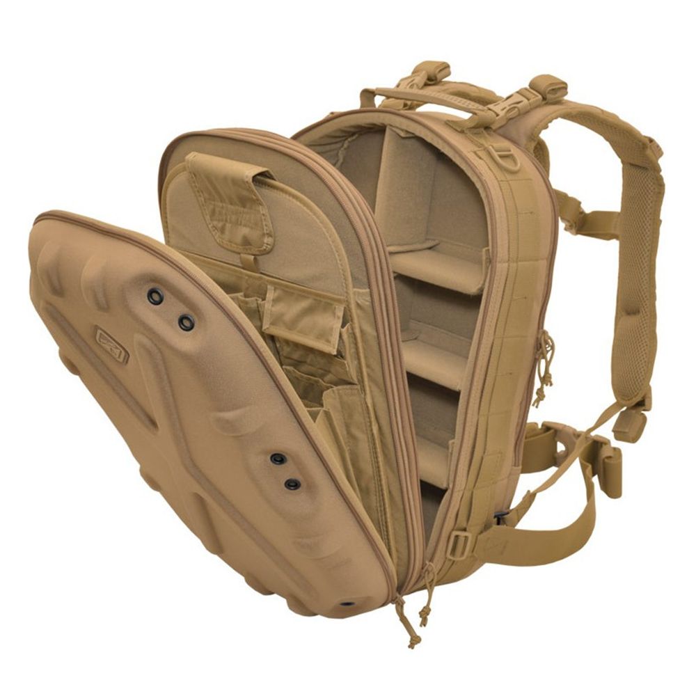 HAZARD 4 美國 Pillbox Hardshell Backpack 硬殼雙肩後背槍包-狼棕色 (公司貨) BKP-PBX-CYT