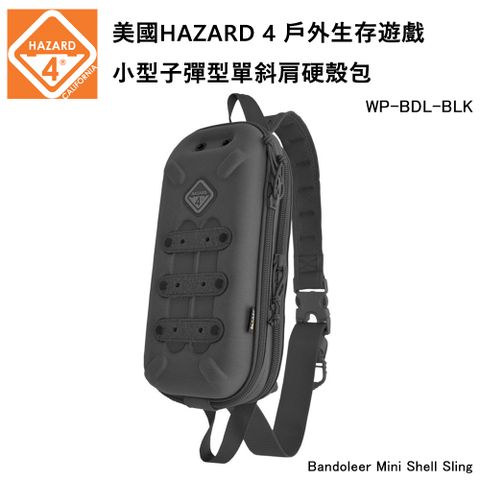 HAZARD 4 美國 Bandoleer Mini Shell Sling 小型子彈型單斜肩硬殼包-黑色 (公司貨) WP-BDL-BLK