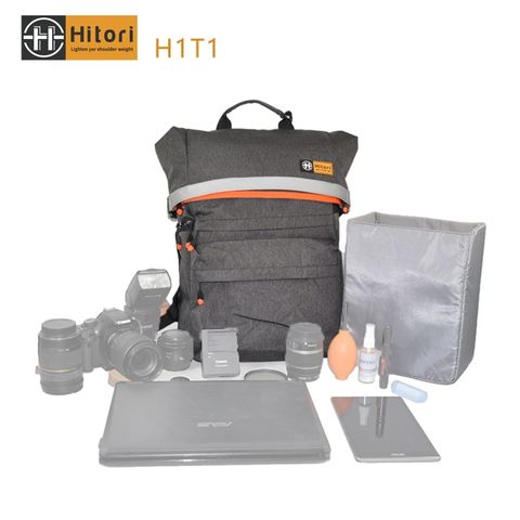 Hitori H1T1 後背包一機二鏡一閃燈+腳架+8-15”NB/平板