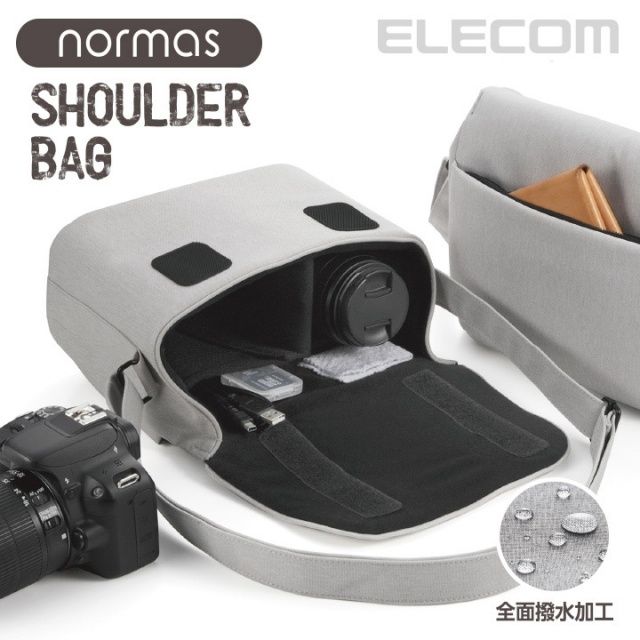 ELECOM  normas休閒多功能側背包/相機包-灰