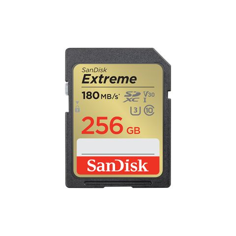 SanDisk Extreme SDXC UHS-1(V30) 256GB 記憶卡(公司貨) 180MB