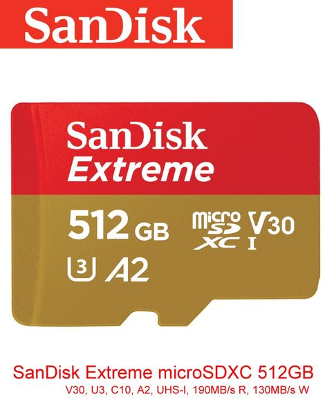 SanDisk Extreme microSDXC UHS-I(V30)(A2) 512GB 記憶卡(公司貨)
