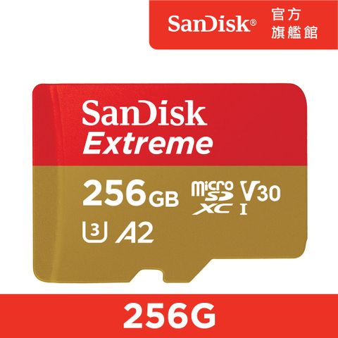 SanDisk 晟碟 Extreme microSDXC UHS-I 記憶卡 256GB (公司貨)