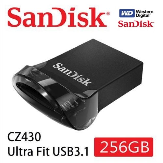 SanDisk 晟碟 [加速升級版 130MB/s]  Ultra Fit USB 3.2 256GB 高速隨身碟 5年保固