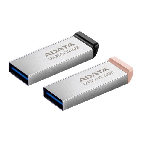 威剛 UR350 128GB USB3.2金屬隨身碟(黑/奶茶)