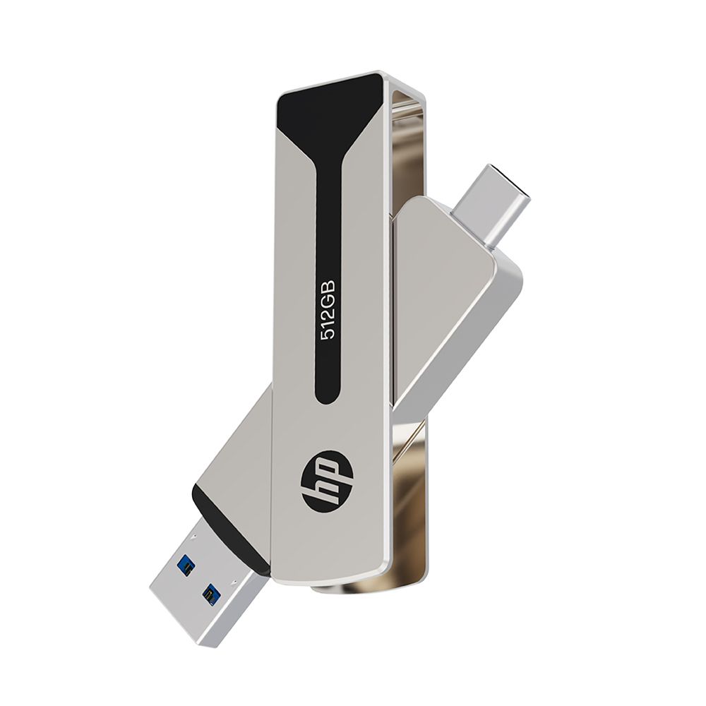 HP 惠普 911 Pro USB3.2/Type C 512GB 雙介面金屬高速隨身碟