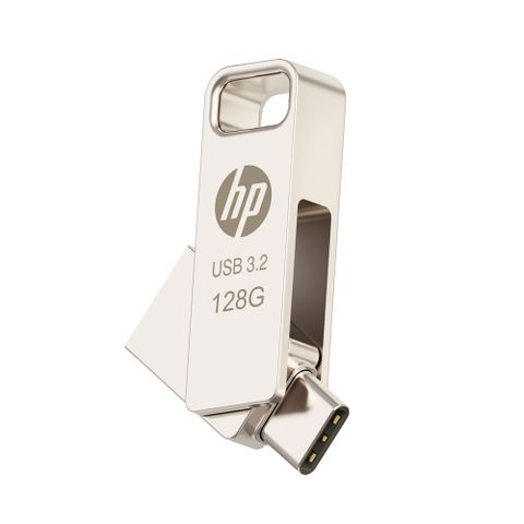 HP 惠普 128GB 雙用隨身碟 Type-C + A 金屬製 USB 3.2 讀取高達 120 MB/s (x206c)