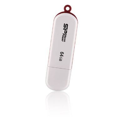 SP 廣穎 64GB LuxMini 320 USB 2.0 隨身碟 白色
