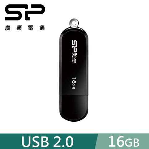 SP 廣穎 16GB LuxMini 322 USB 2.0 隨身碟 黑色