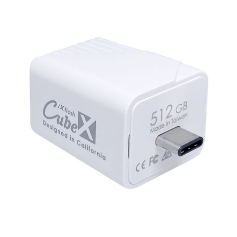 【送機車杯架】PIODATA iXflash Cube 備份酷寶 Type-C 512GB備份豆腐頭(充電即備份)