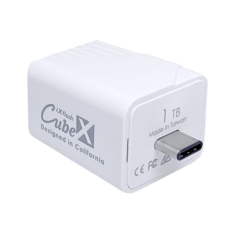 【送機車杯架】PIODATA iXflash Cube 備份酷寶 Type-C 1TB備份豆腐頭(充電即備份)
