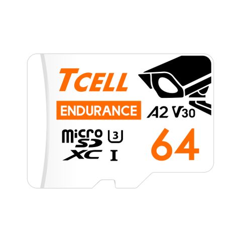 TCELL冠元 MicroSDXC UHS-I (A2)U3 64GB 監控專用記憶卡