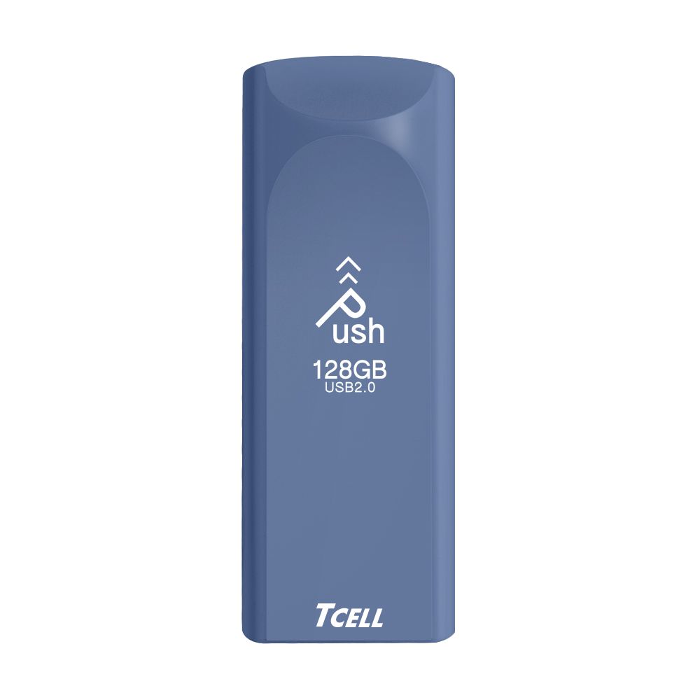 TCELL 冠元   USB2.0 128GB Push推推隨身碟(普魯士藍)