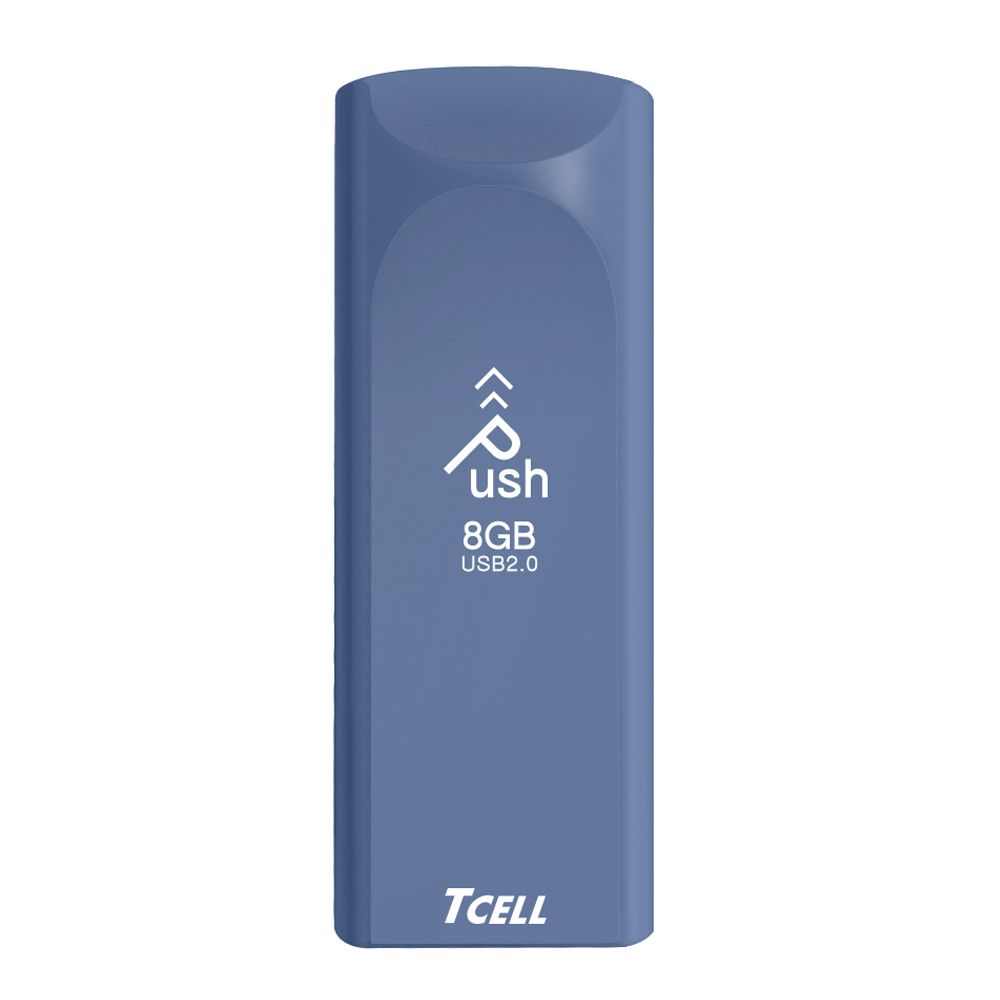 TCELL 冠元   USB2.0 8GB Push推推隨身碟(普魯士藍)-2入組