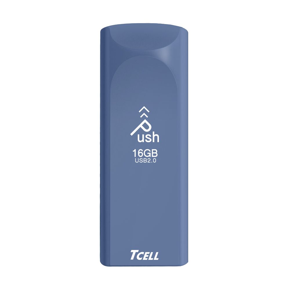 TCELL 冠元   USB2.0 16GB Push推推隨身碟(普魯士藍)-2入組