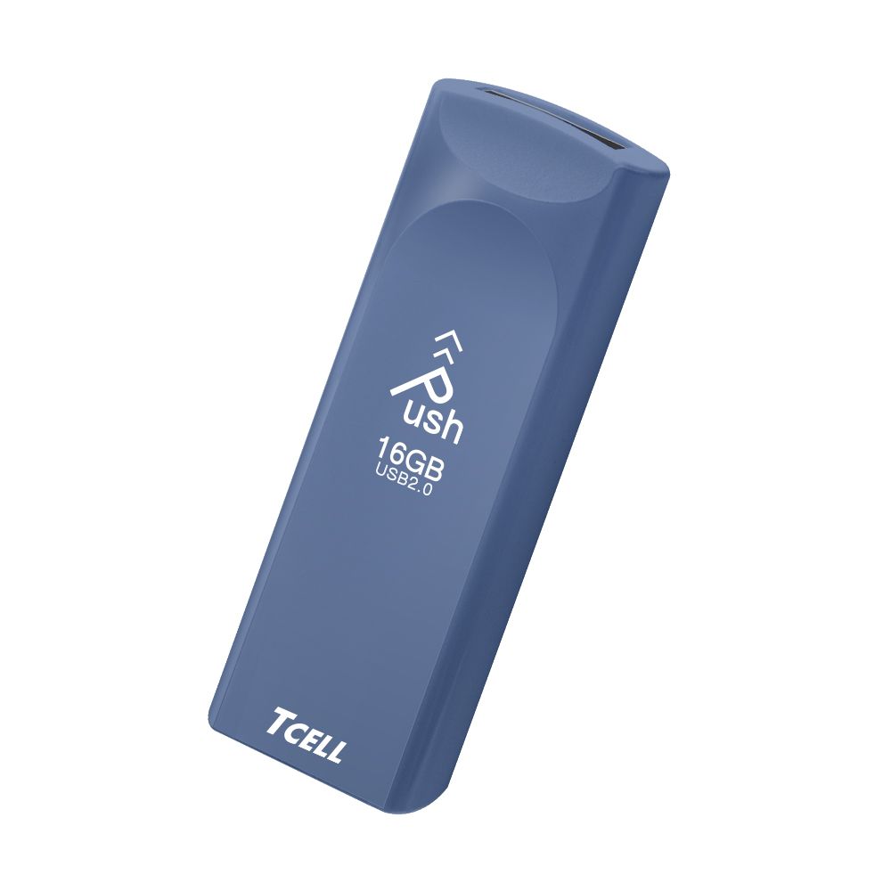 TCELL 冠元   USB2.0 16GB Push推推隨身碟(普魯士藍)-2入組