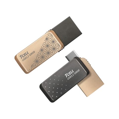 TCELL 冠元-Type-C USB3.2 128GB 雙介面OTG大正浪漫隨身碟