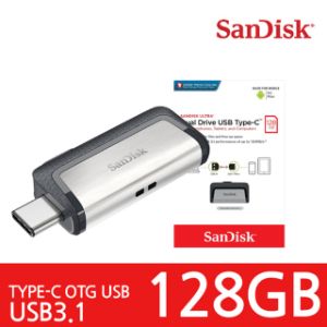 SanDisk 晟碟128GB Ultra USB 3.1 TYPE-C 150MB/s OTG 雙用隨身碟 (5年保固)