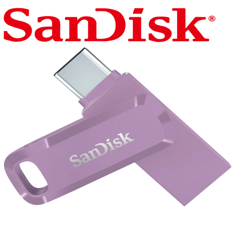 SanDisk 晟碟 Ultra Go USB Type-C 128GB 雙用隨身碟-薰衣草紫