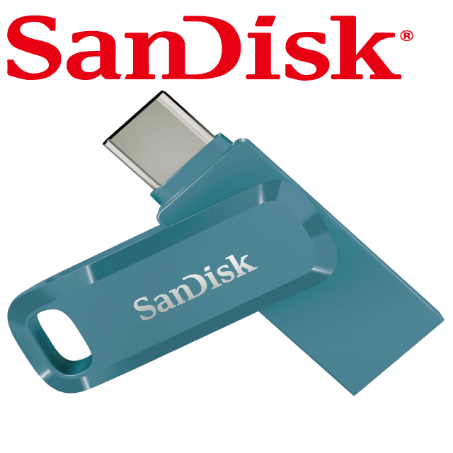 SanDisk 晟碟  Ultra Go USB Type-C 128GB 雙用隨身碟-海灣藍