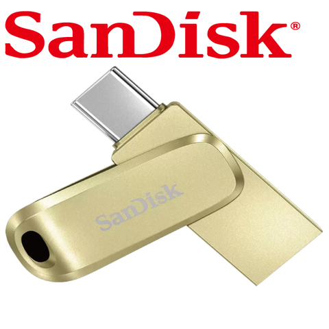 SanDisk Ultra Luxe USB Type-C 512G金色 雙用隨身碟