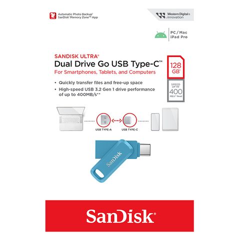 SanDisk 128GB 128G Ultra GO 藍色 TYPE-C【SDDDC3-128G】OTG USB 3.2 雙用隨身碟