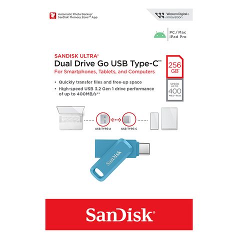 SanDisk 256GB 256G Ultra GO 藍色 TYPE-C【SDDDC3-256G】OTG USB 3.2 雙用隨身碟