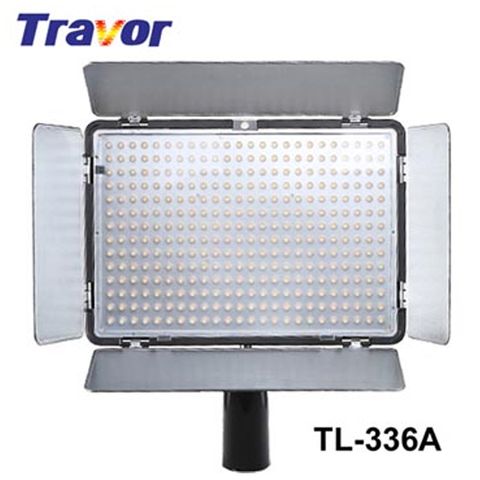 Travor TL-336A LED攝影燈(帶雙鋰電池)平板直播四葉片影視燈持續燈可裝電池外拍高顯色自然光高演色攝影燈