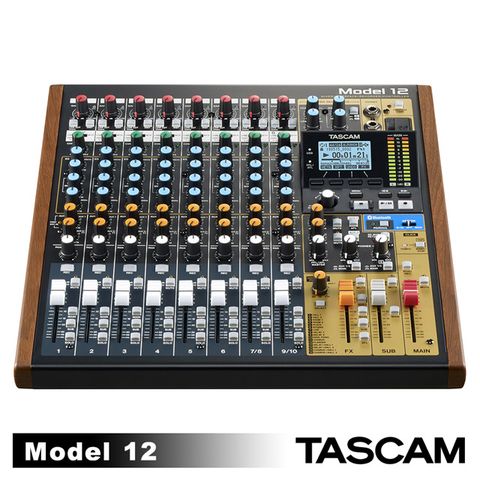TASCAM Model 12 多軌道藍牙混音器 USB音頻接口