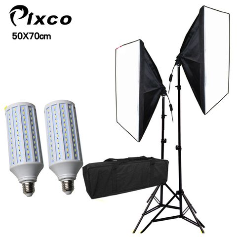 120W大亮度LED攝影棚Pixco 標準色溫50X70cm-LED快裝雙燈組