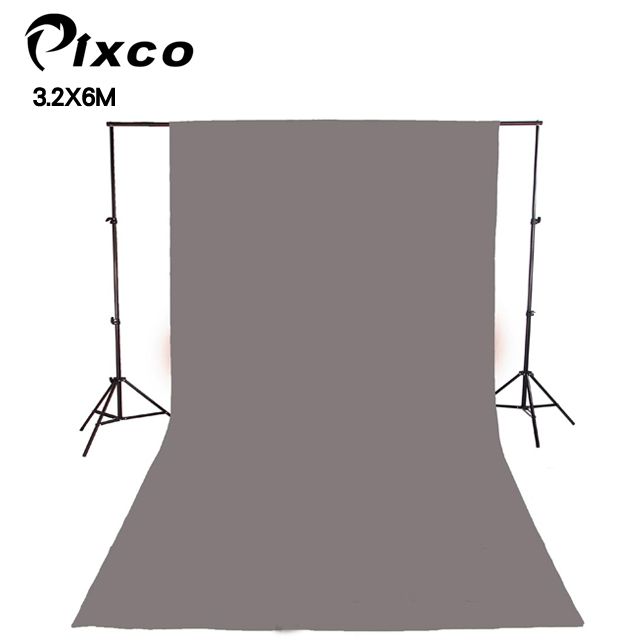 Pixco 拍攝寶優質TC棉背景布3.2X6M-灰色 布幕舞台藝術創作攝影直播人物訪談佈置陳列桌布發表展示慶功活動背景