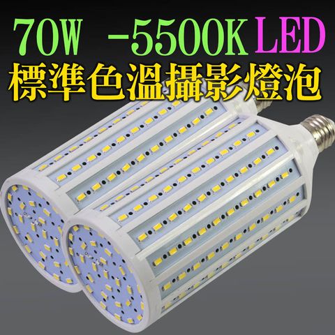 Taste 70wLED玉米攝影燈泡(2顆裝) 商品攝影棚LED燈泡E27攝影燈泡5500K標準色溫白光免調白平衡持續燈常亮燈