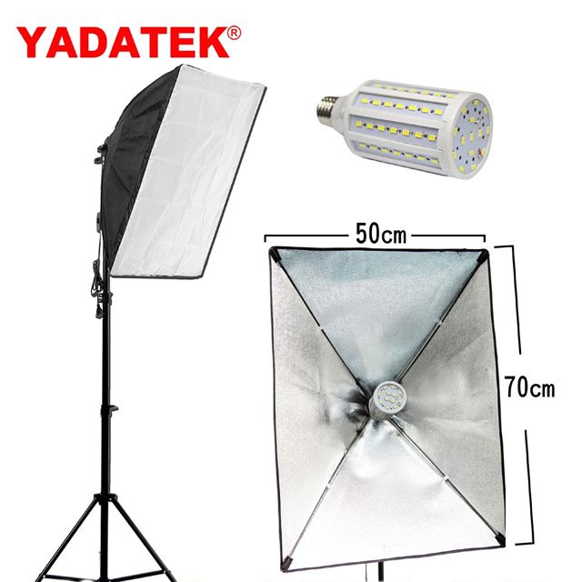 YADATEK  快速拆裝50x70無影罩-單燈組E27LED燈泡無影柔光罩直播短影音拍片樣品作品產品人像翻拍學校教學