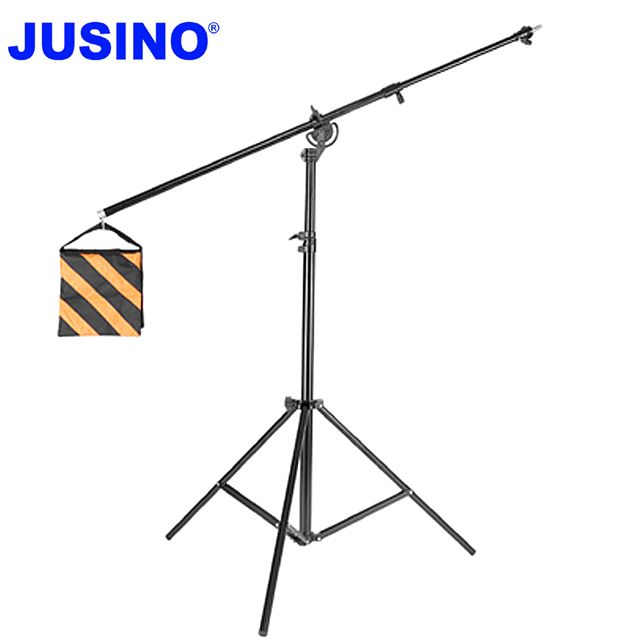 Jusino 4米兩用粗燈架髮燈架K架頂燈架棚燈K架多功能T形背景架柔光紙布 