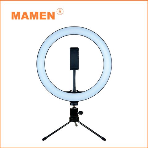 MAMEN 慢門 10吋 USB桌上型LED補光燈 附360度雲台+軟管夾 公司貨