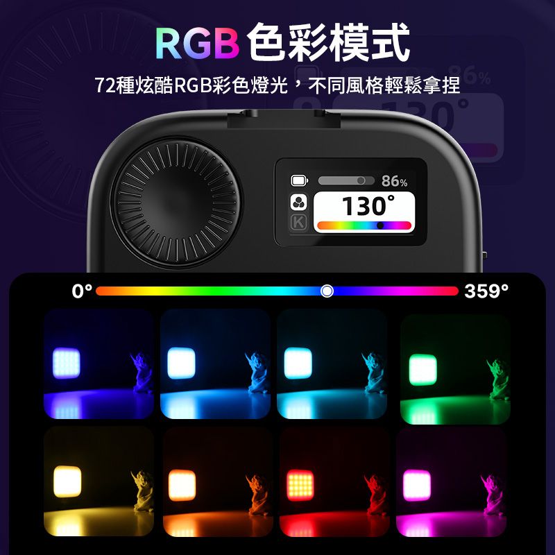 Ulanzi 優籃子 【 U60 RGB 全彩迷你LED補光燈】180度俯仰雲台+特效光 2500mAh 冷靴 1/4 拓展 磁吸